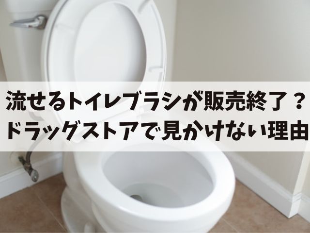 流せるトイレブラシが販売終了したのはなぜ？ドラッグストアで見かけない理由