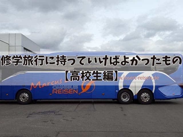 修学旅行に持っていけばよかったもの【高校生編】持参すべき31のアイテムと荷造りのコツ