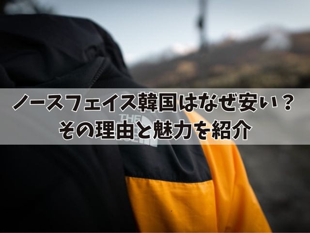 ノースフェイス韓国はなぜ安い？その理由と魅力を紹介